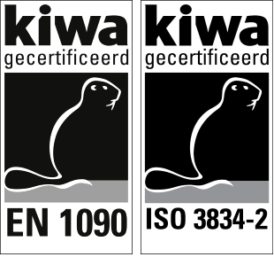 Certificaatlogo EN-1090 en ISO-3834